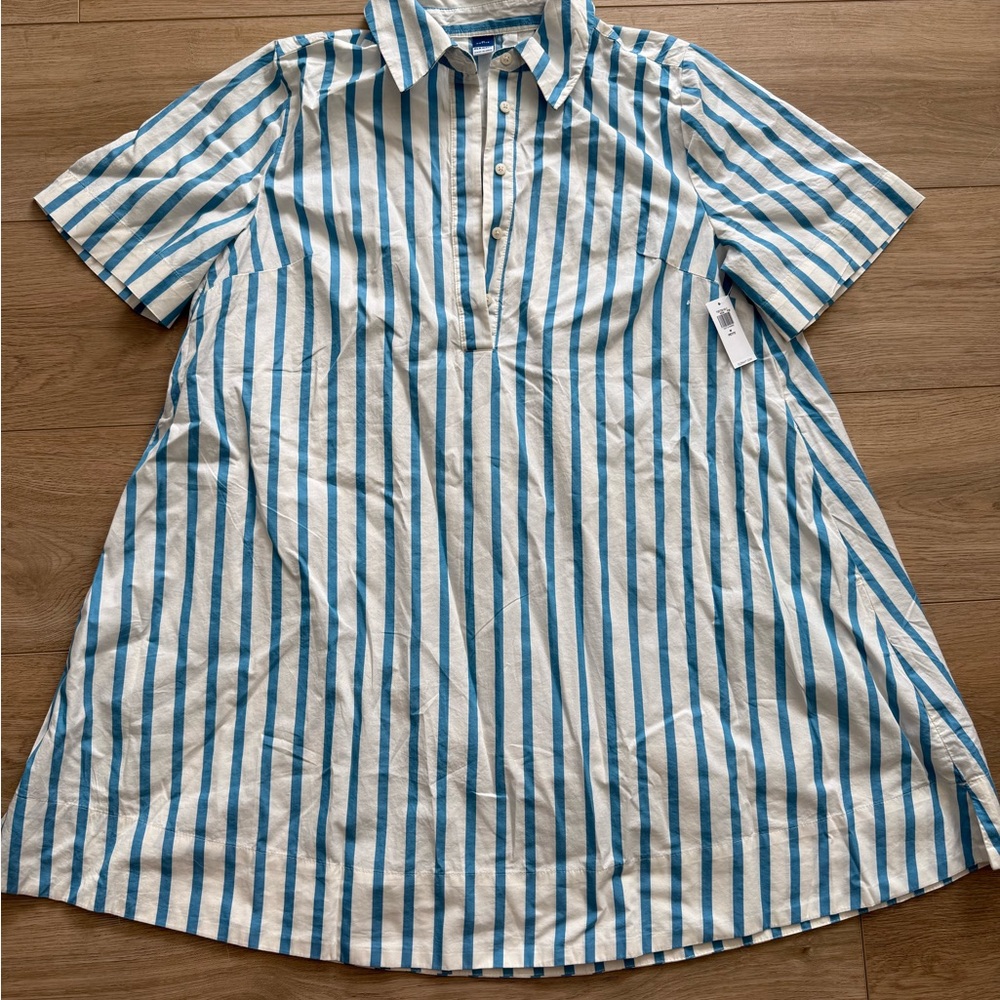 Old Navy Blue and White Striped Dress
